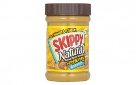 Skippy Natural Peanut Butter Spread With Honey Creamy No Need to Stir  Plastic Jar  425 grams